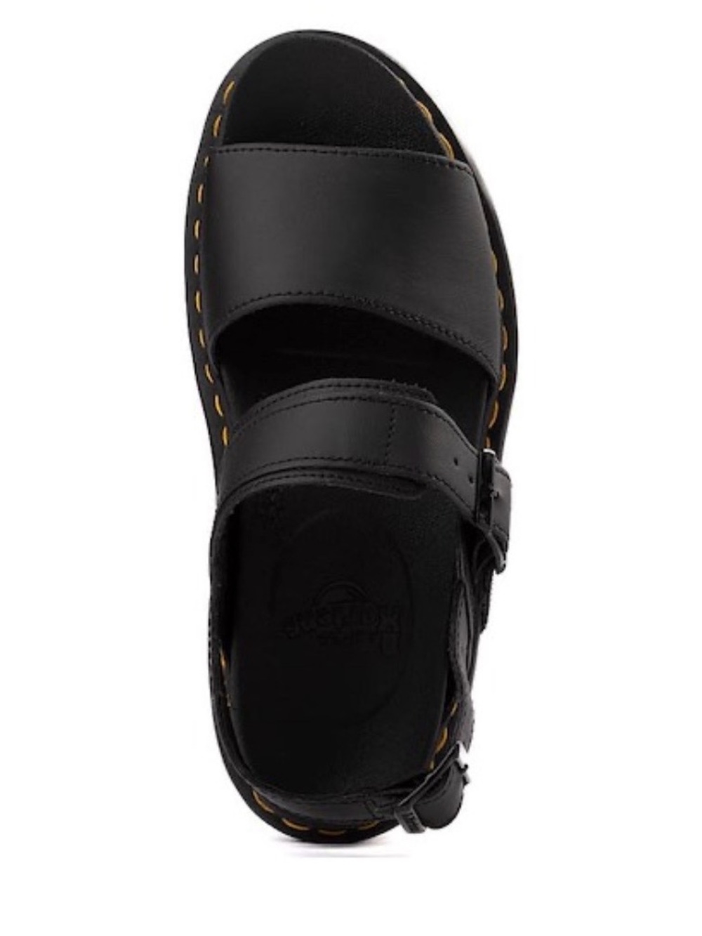 Dr. Martens Women’s Voss Squad Platform Black Leather Sandals with Buckle Straps - Picture 3 of 15